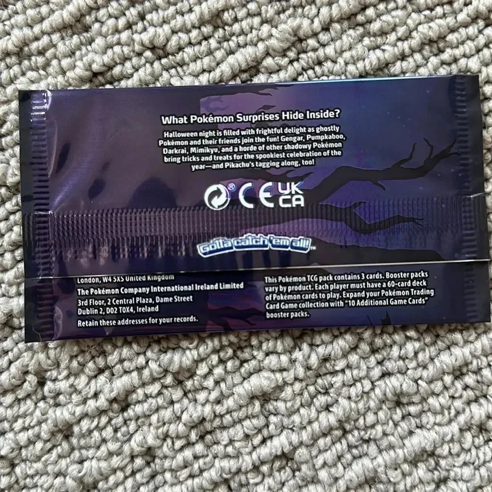 Pokenom TCG- Trick or Trade mini packs 10 packs -3 cards in each pack(30 cards)